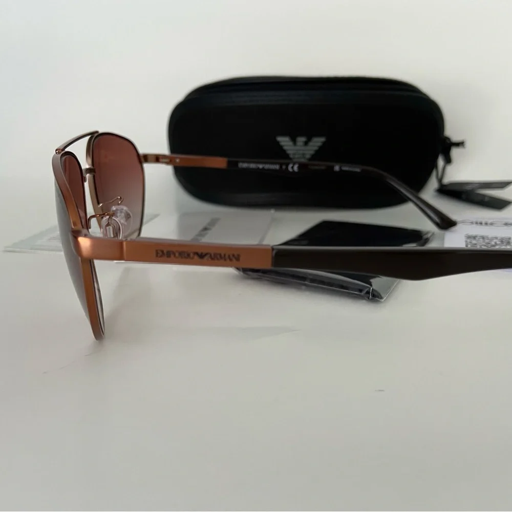 NEW Emporio Armani 60mm Aviator Sunglasses
